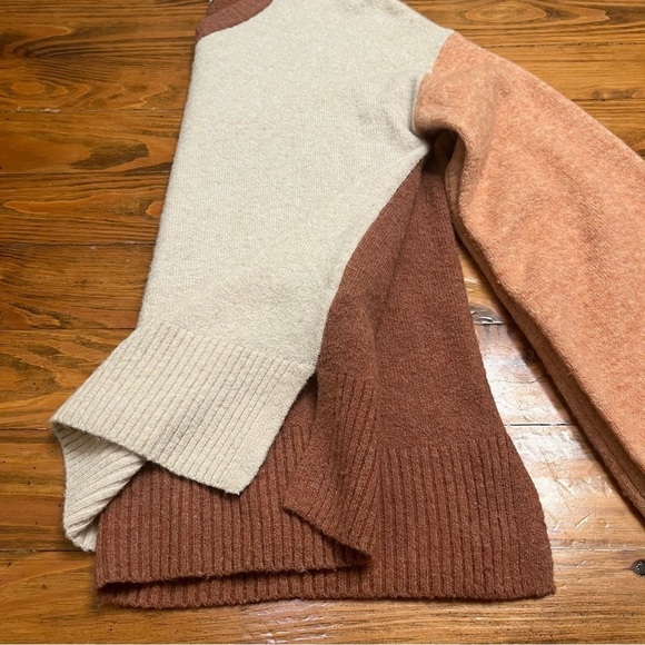 Madewell Merino Wool Alpaca Blend Colorblock Payton Sweater in Coziest Yarn S - Picture 6 of 13
